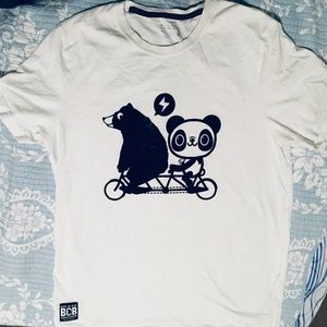 Giordano Bear on Bike Collection white tee
